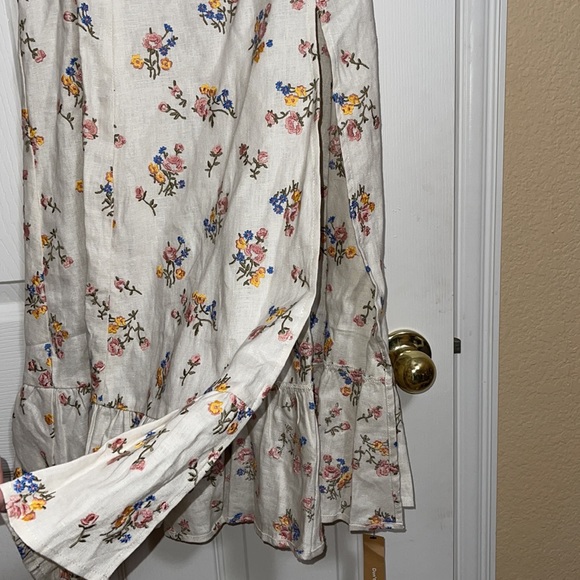 Reformation Belgium Linen Dress Gala Embroidery - Picture 7 of 16